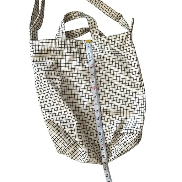 Baggu Vertical Duck Canvas Grid Tote Bag with Handles - Picture 4 of 10